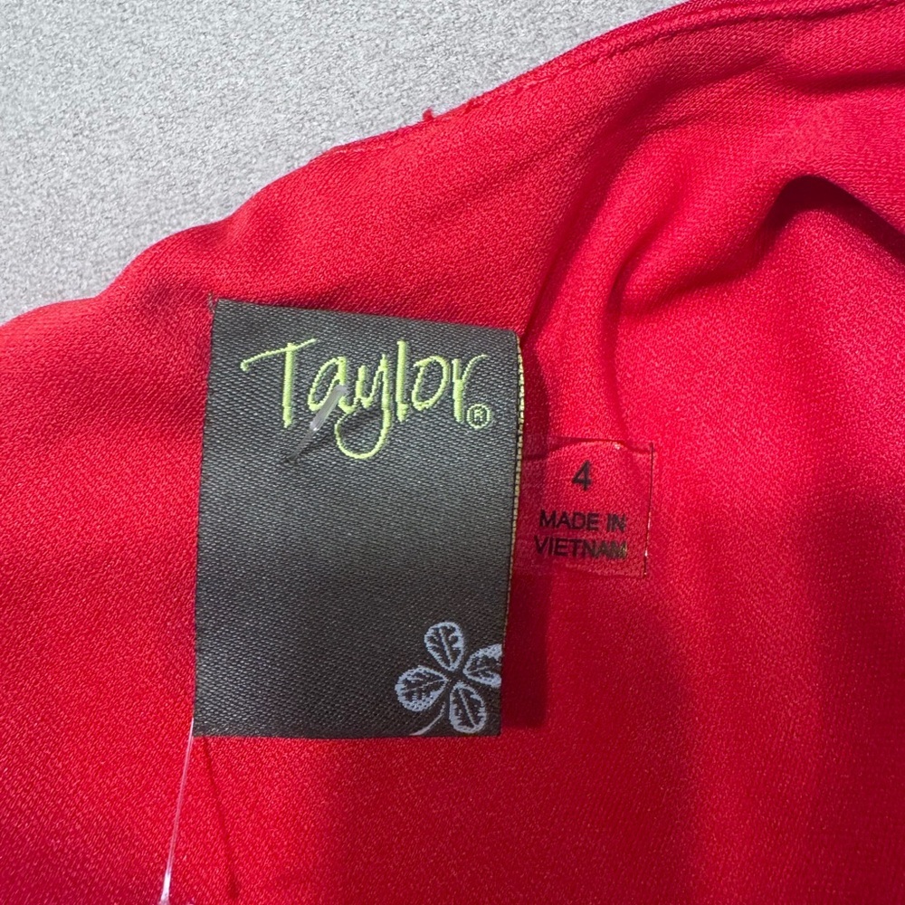 Taylor Red Floral Burnout Maxi Dress - Picture 5 of 9